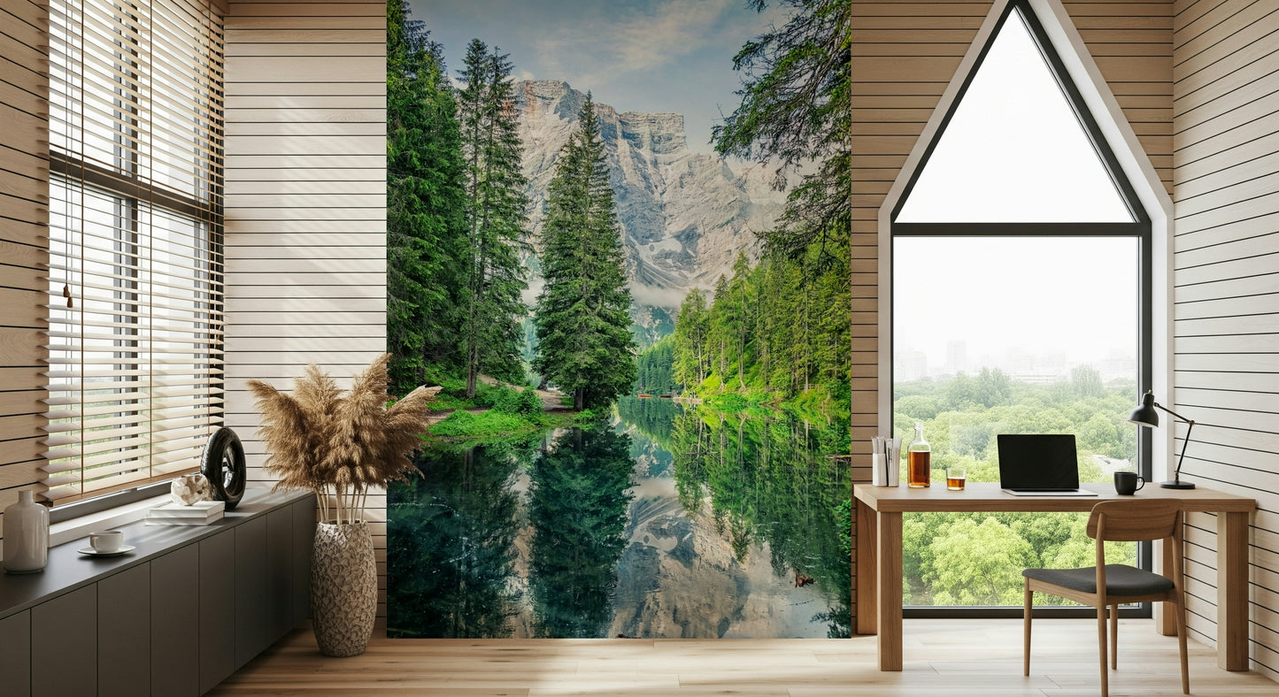 Alpine Lake Reflection Wall Mural