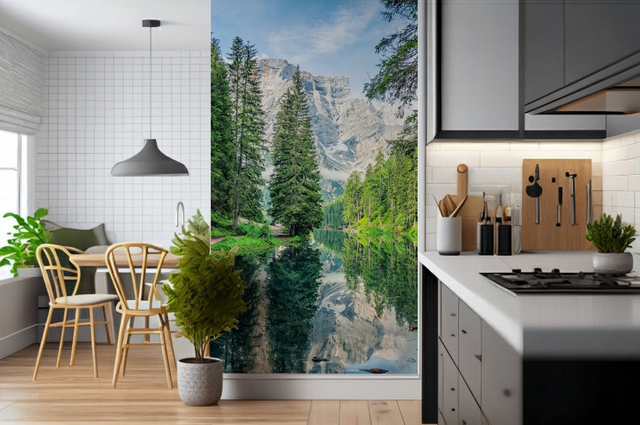 Alpine Lake Reflection Wall Mural
