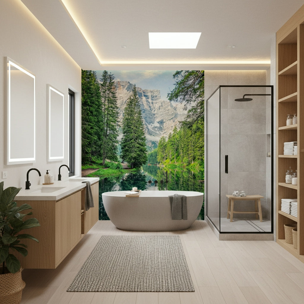 Alpine Lake Reflection Wall Mural