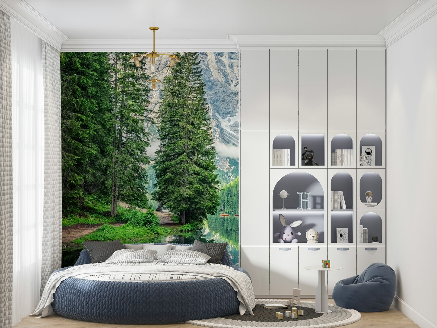 Alpine Lake Reflection Wall Mural