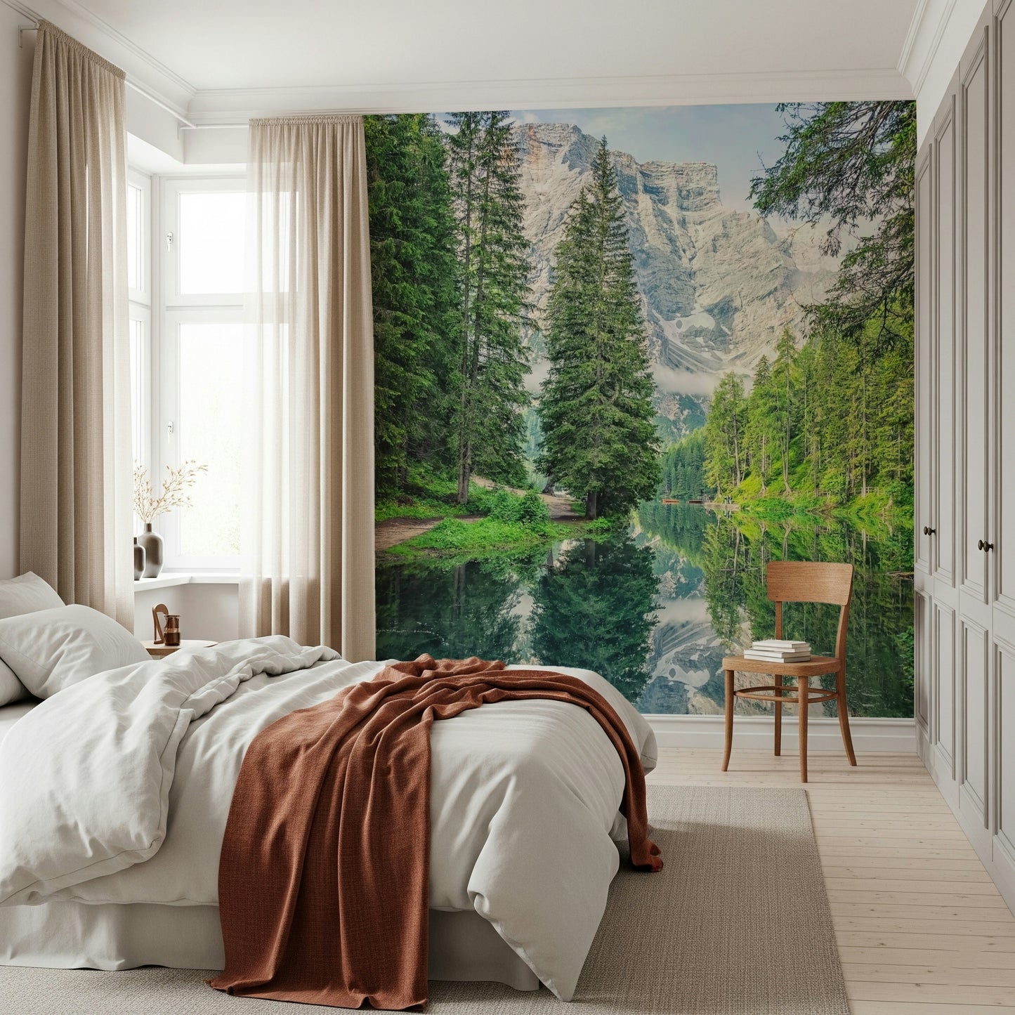 Alpine Lake Reflection Wall Mural