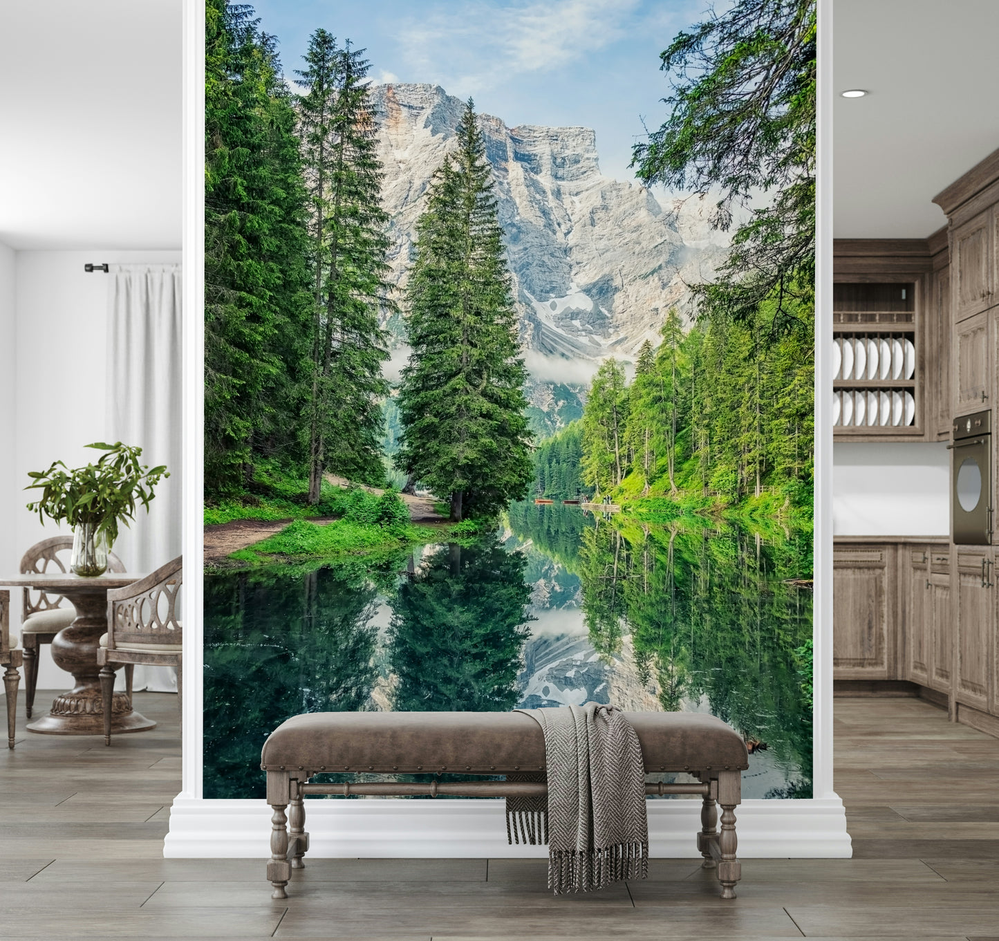 Alpine Lake Reflection Wall Mural