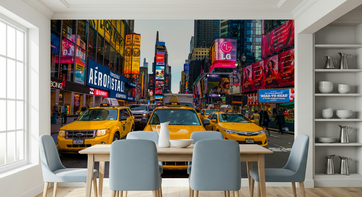 Times Square Rush Wall Mural