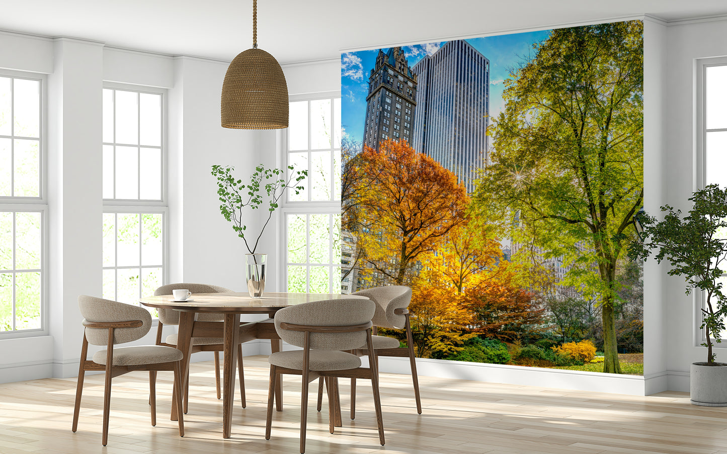 Central Park in Fall Colors Wall Mural