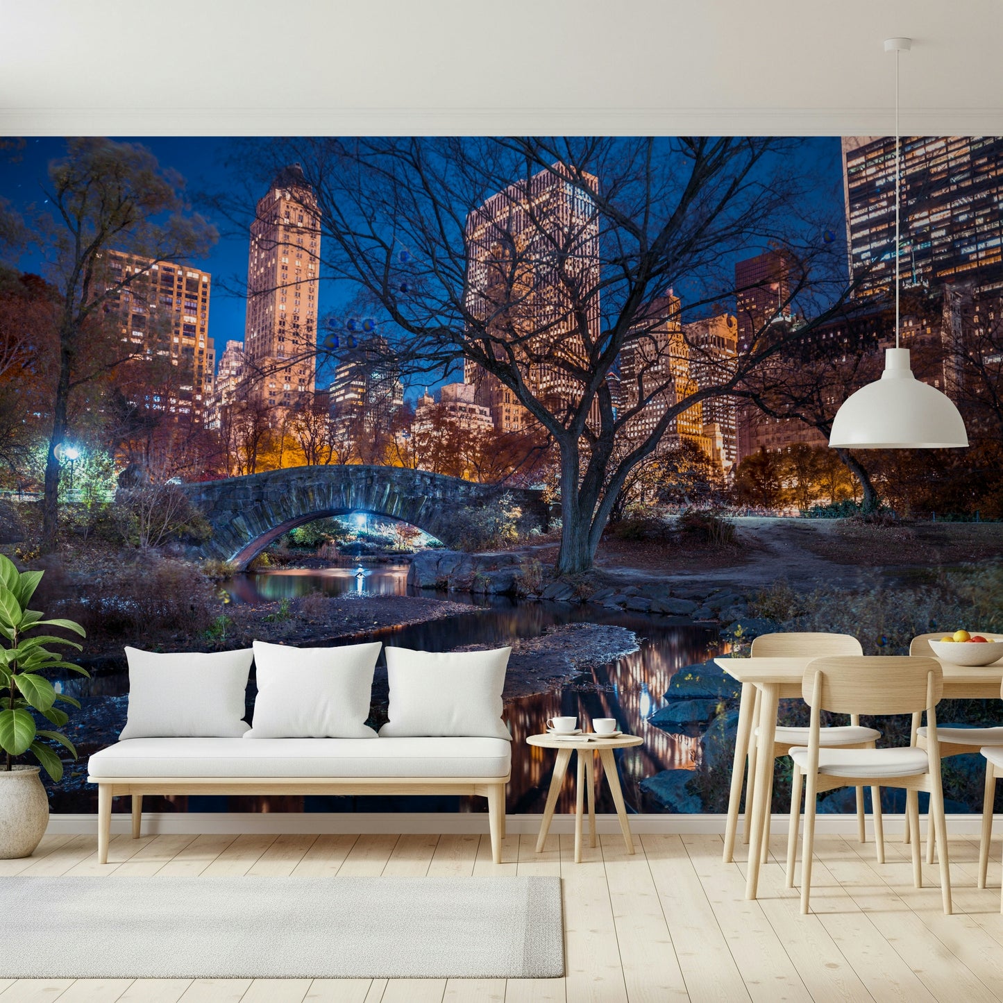 Central Park at Night Wall Mural