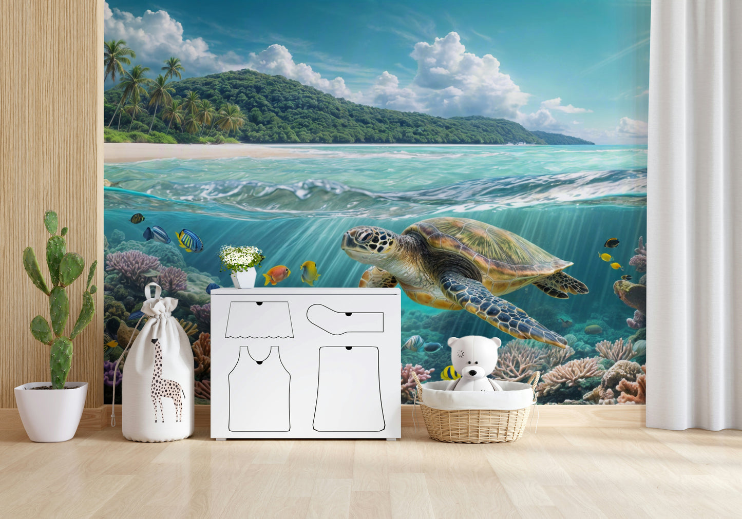 Sea Turtle's Paradise Wall Mural