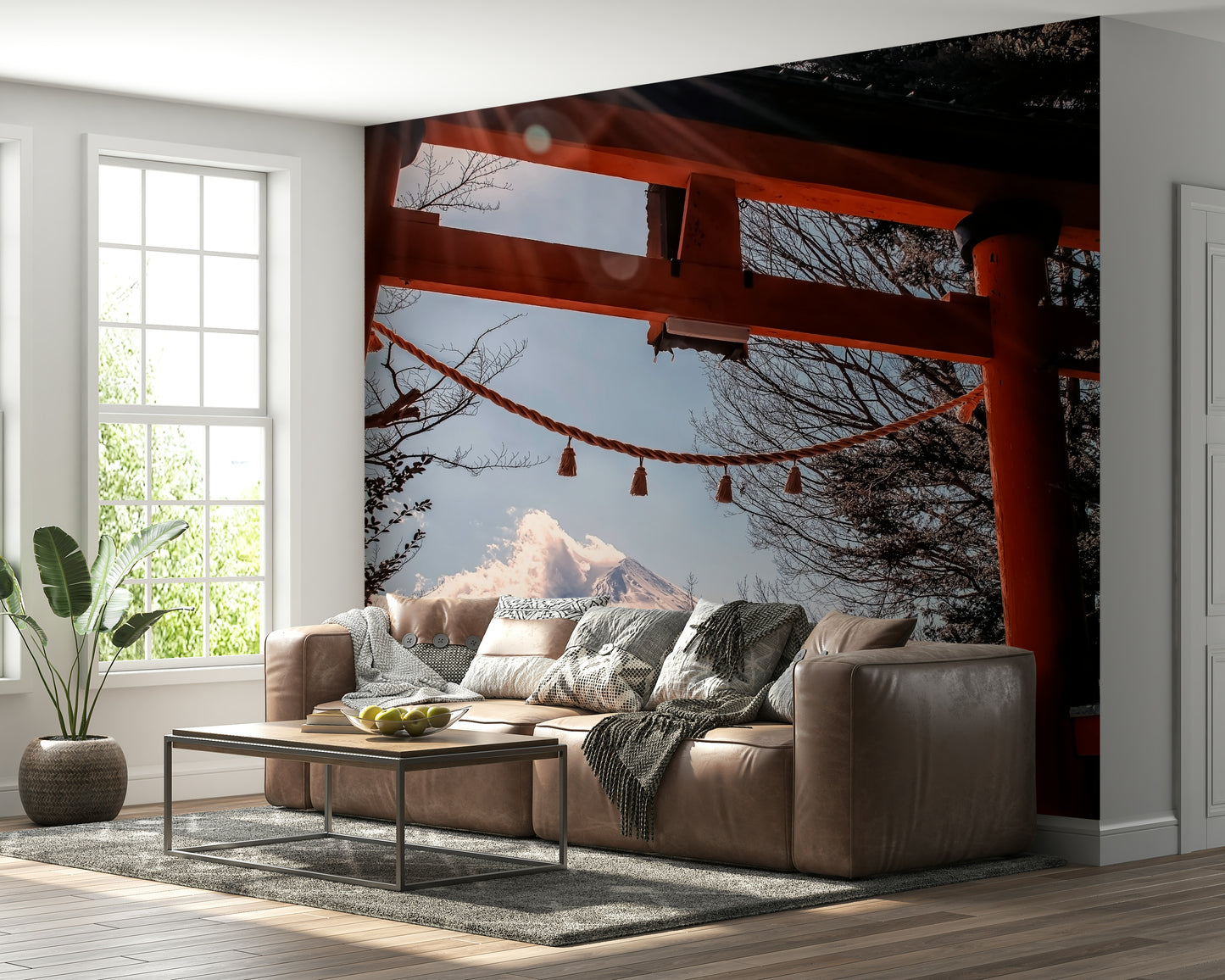 Fuji Gate Sunbeams Wall Mural
