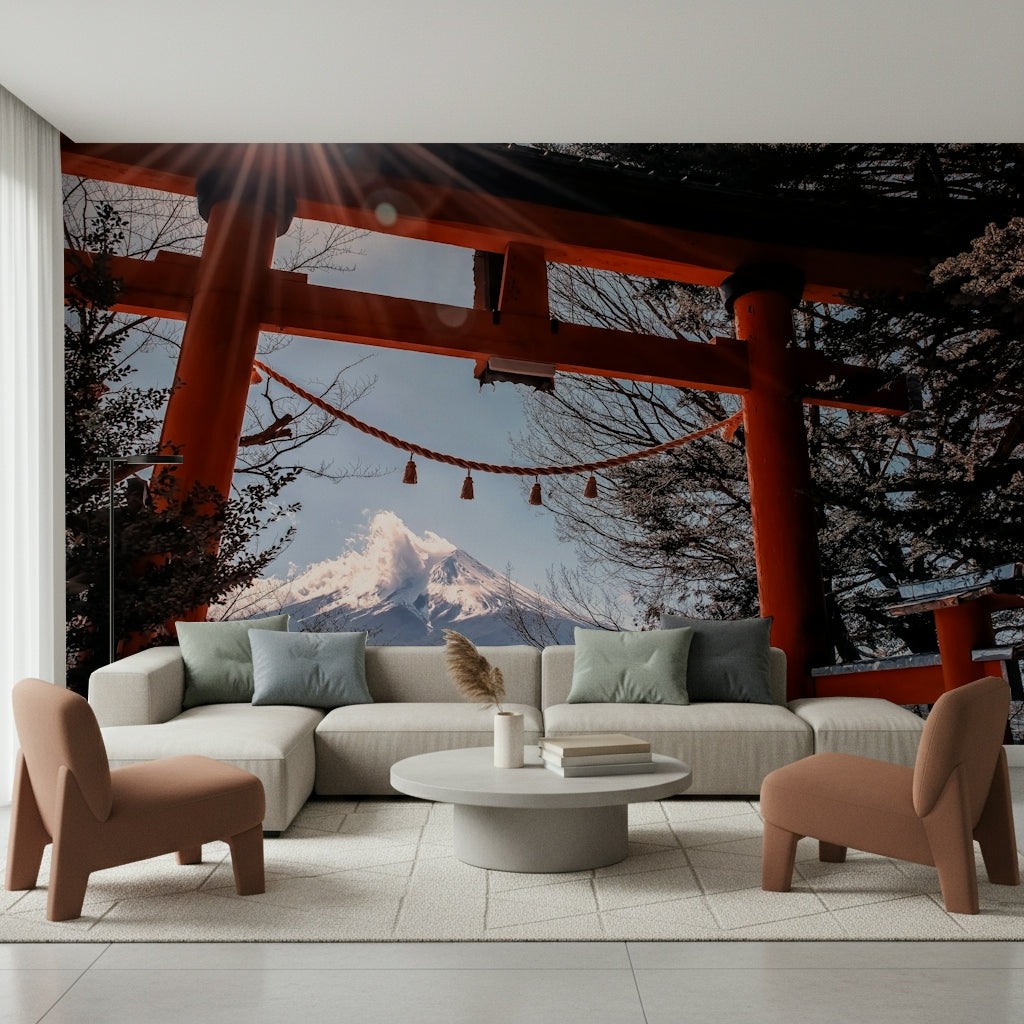 Fuji Gate Sunbeams Wall Mural