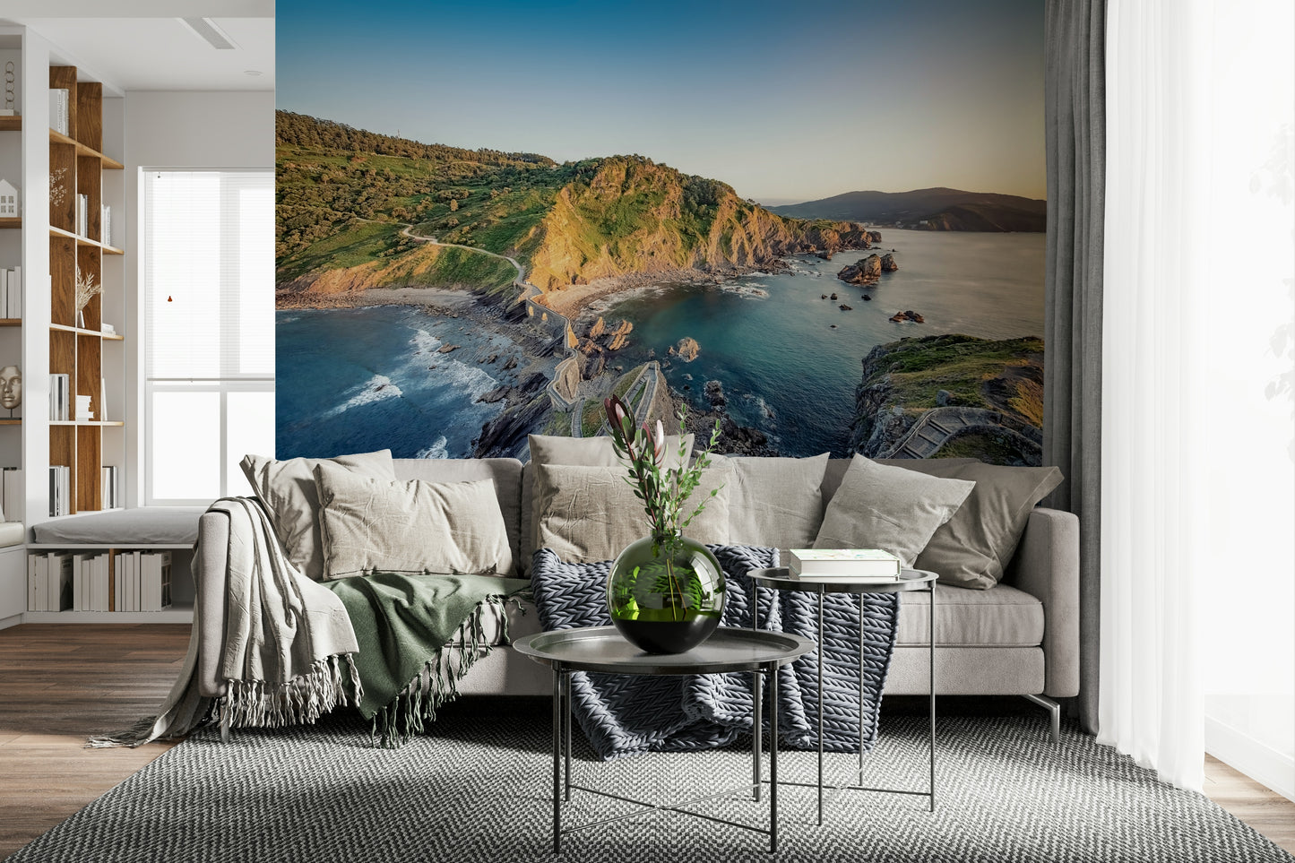 Serene Coastline Path Wall Mural
