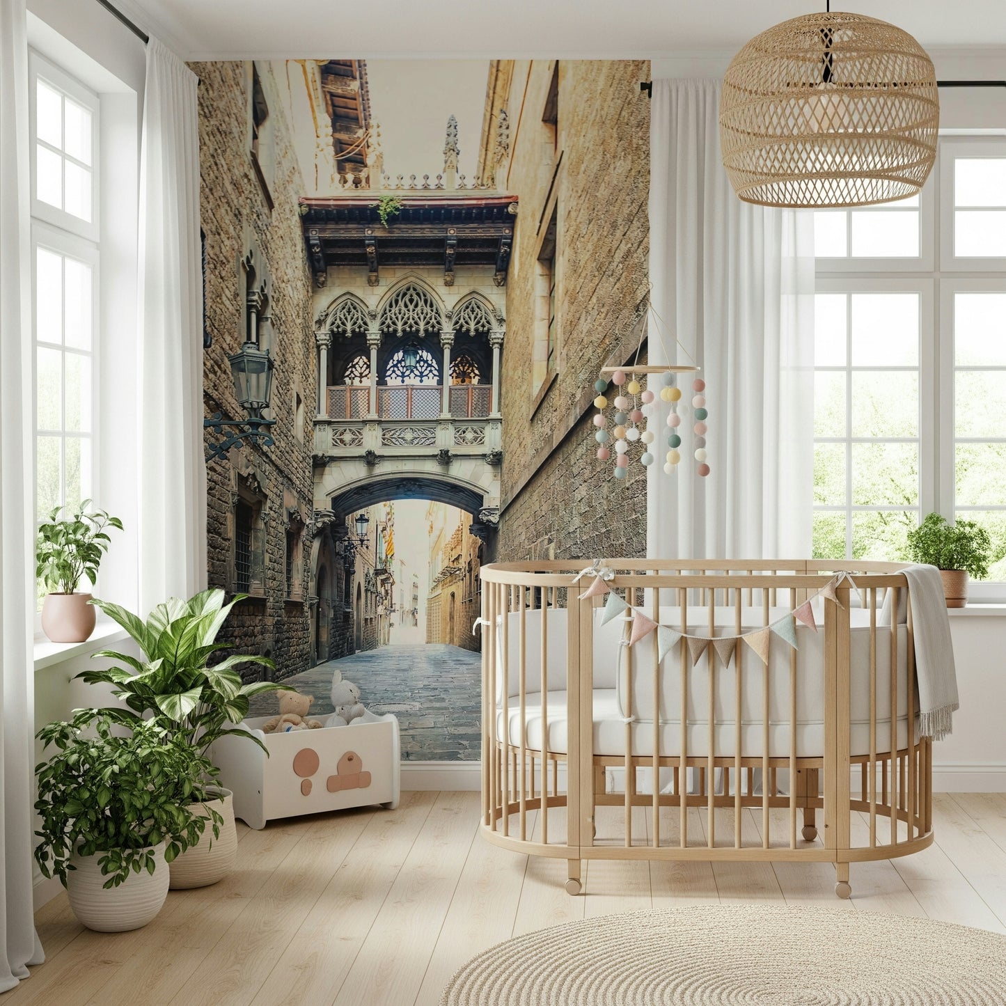 Gothic Quarter Archway Wall Mural