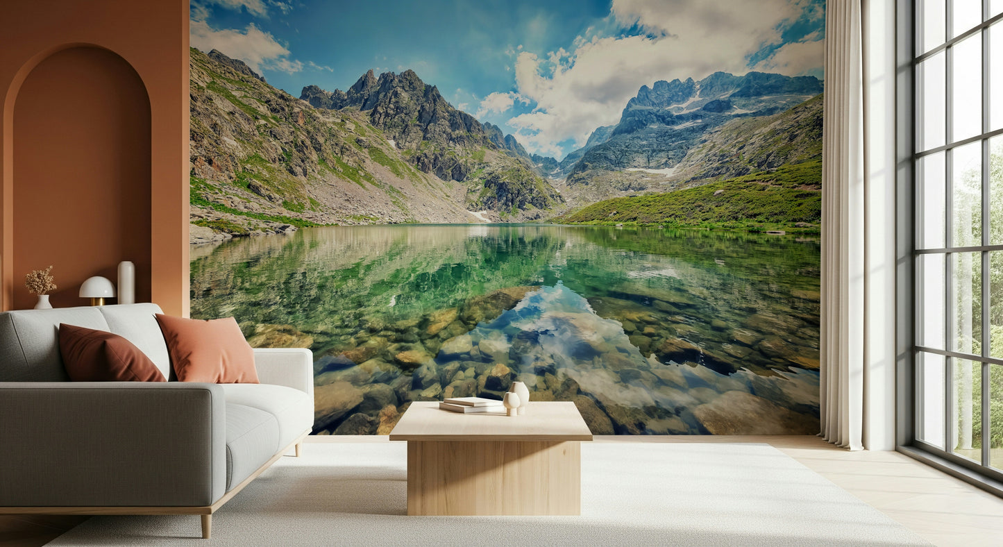 Alpine Lake Serenity Wall Mural