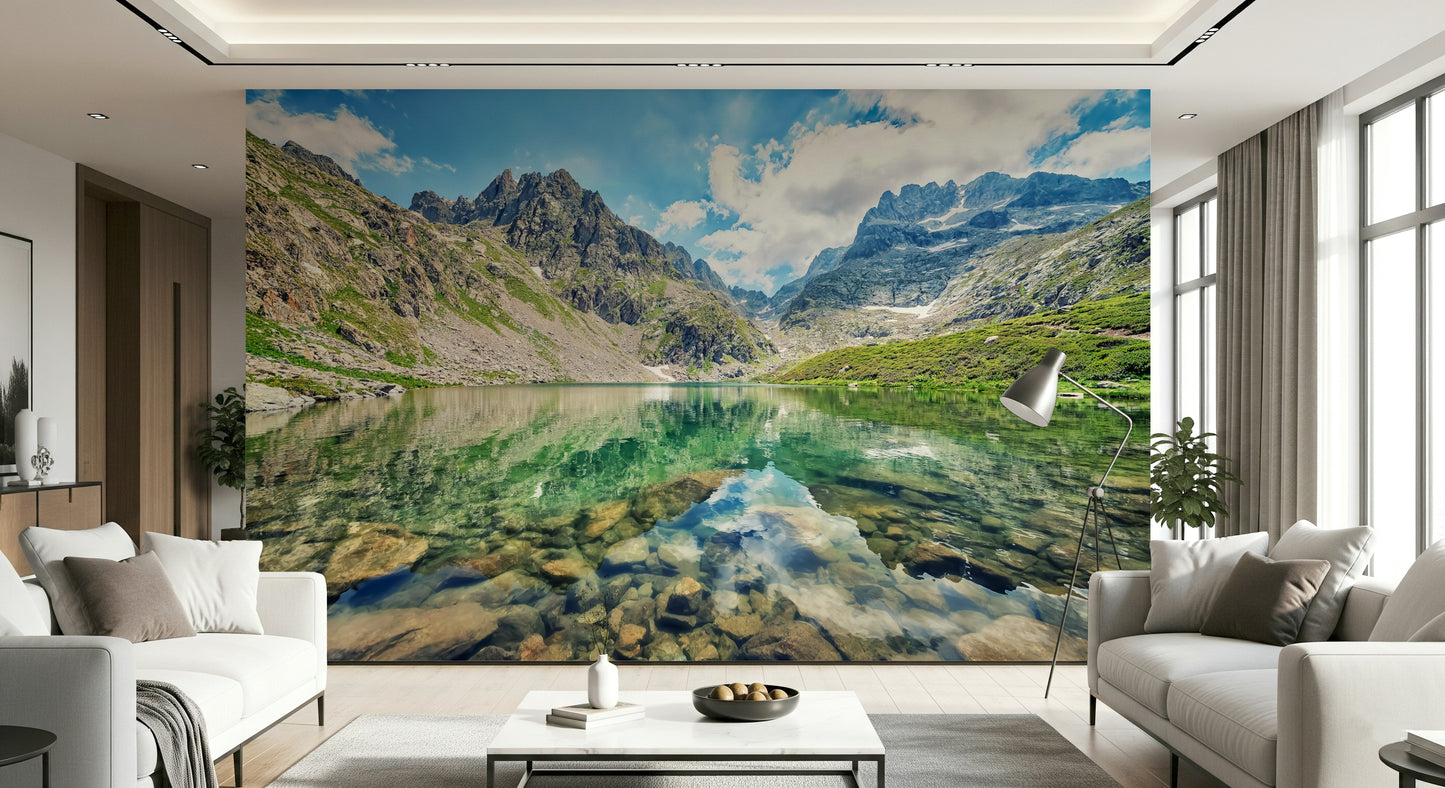 Alpine Lake Serenity Wall Mural