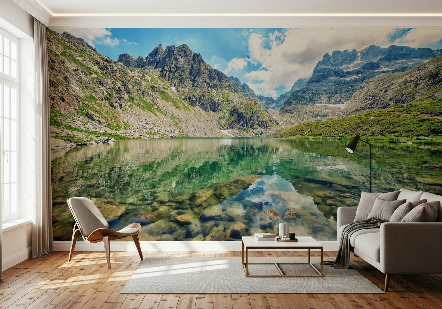 Alpine Lake Serenity Wall Mural
