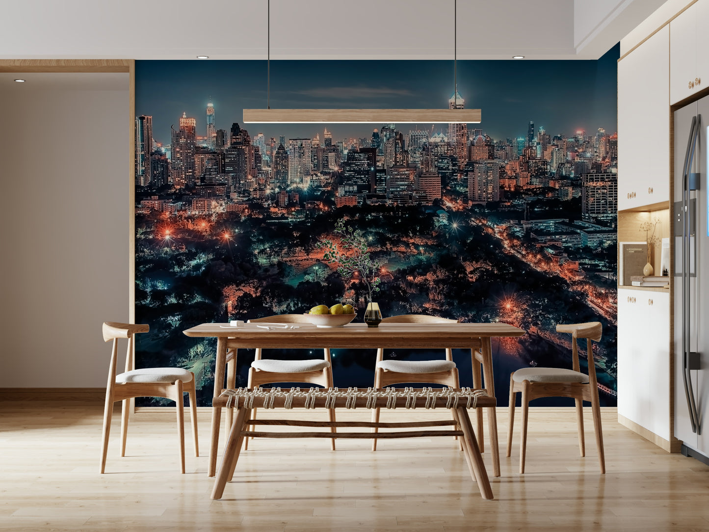 Bangkok Nightscape Wall Mural