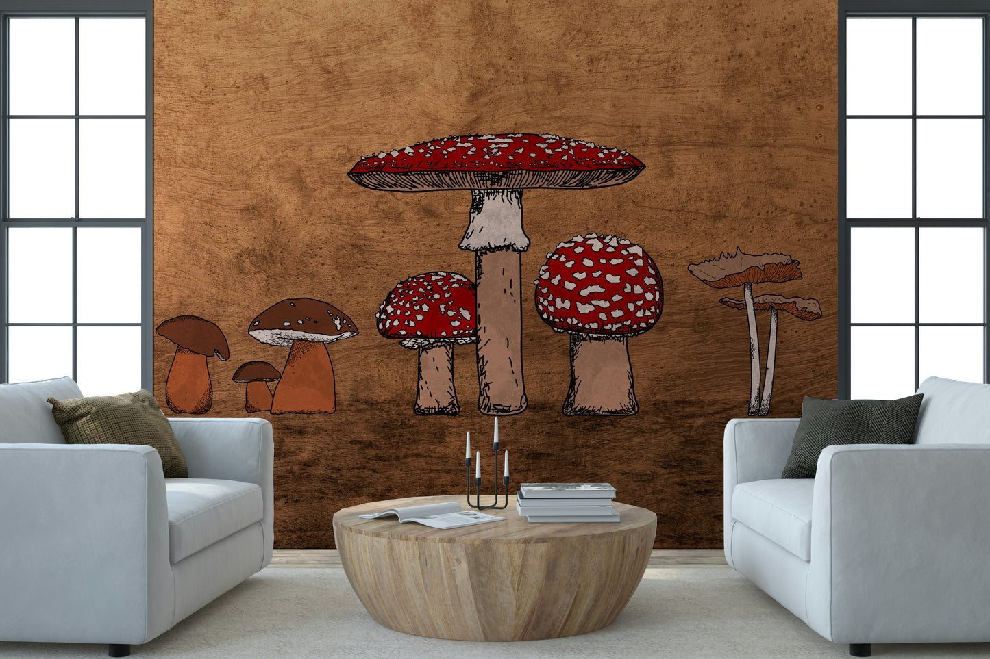 Ancient Mushrooms Wall Mural