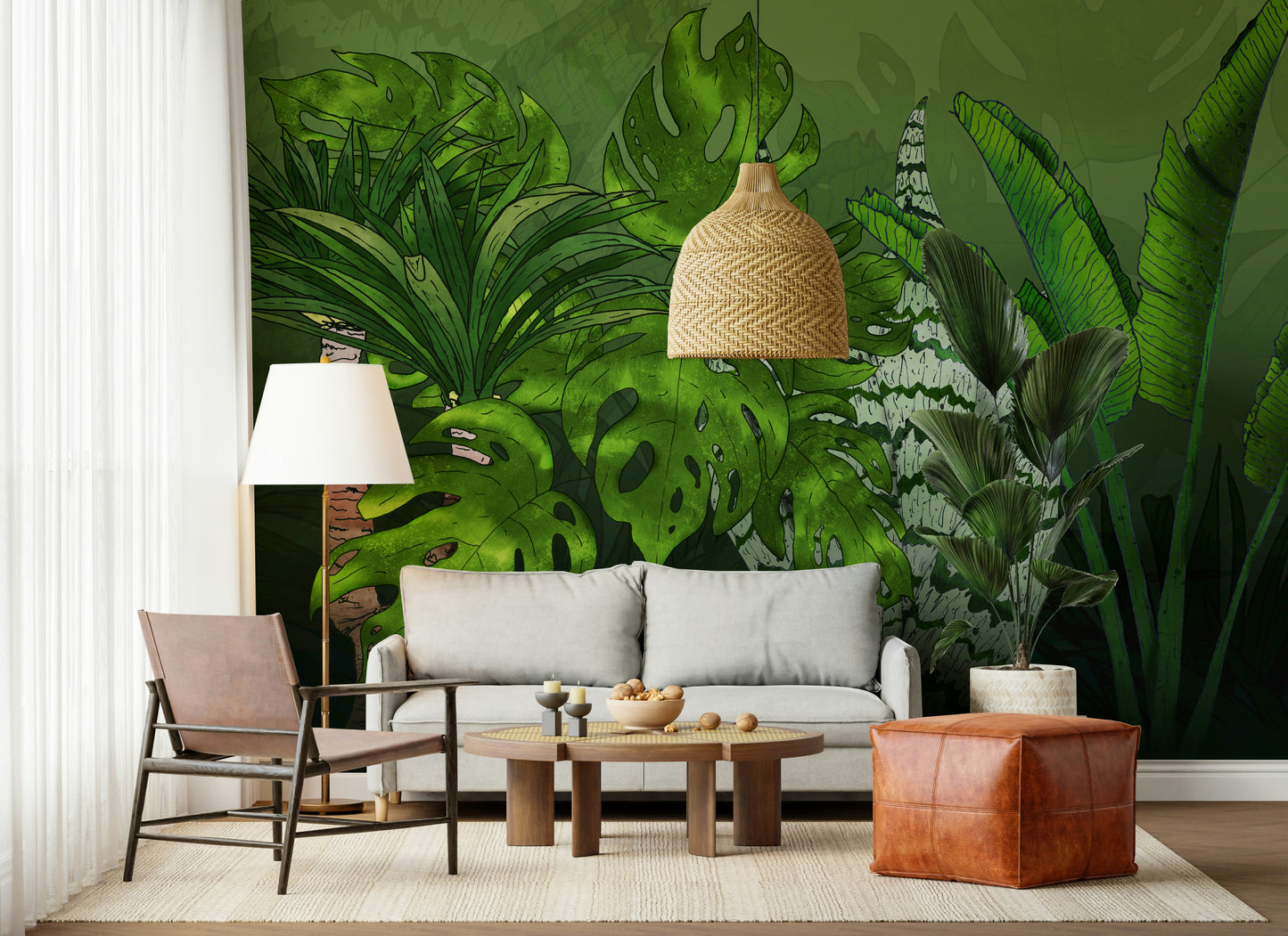 Tropical Jungle Garden Wall Mural
