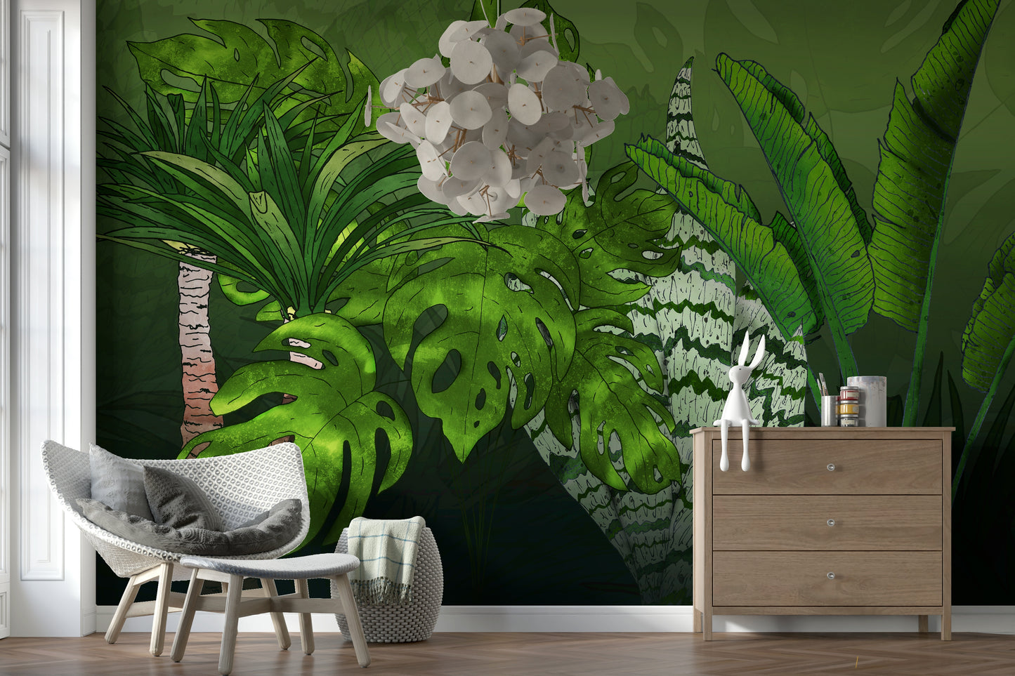 Tropical Jungle Garden Wall Mural