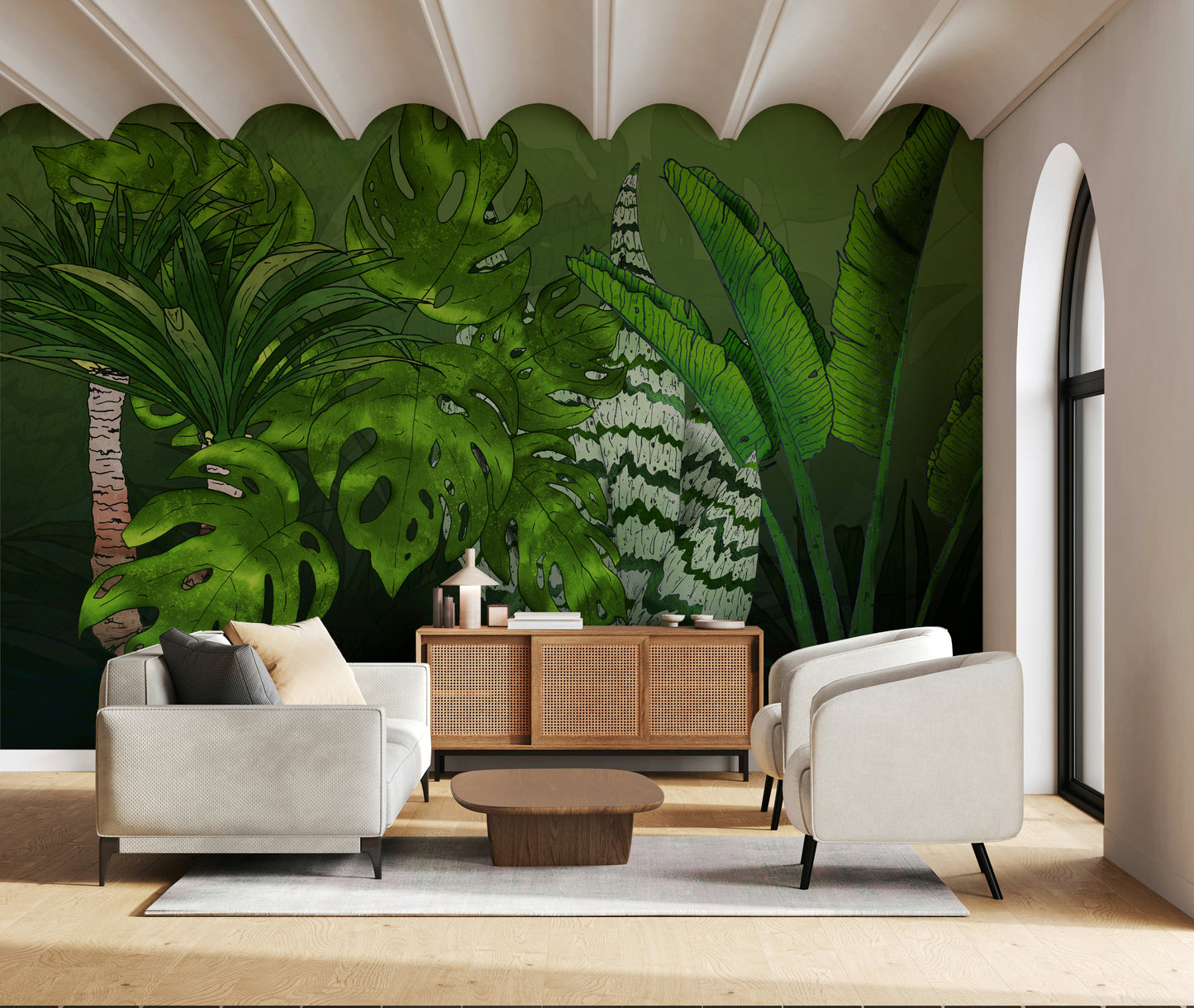 Tropical Jungle Garden Wall Mural