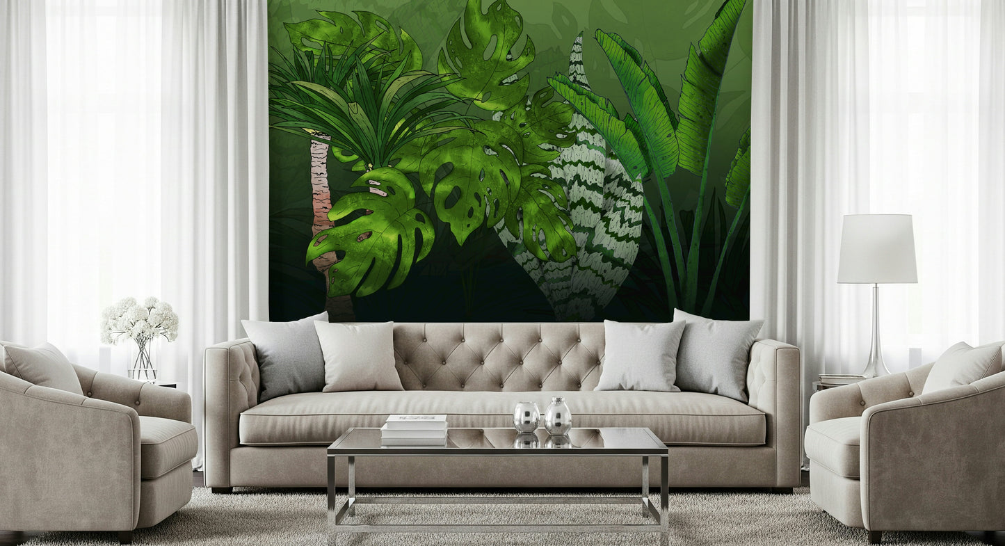 Tropical Jungle Garden Wall Mural