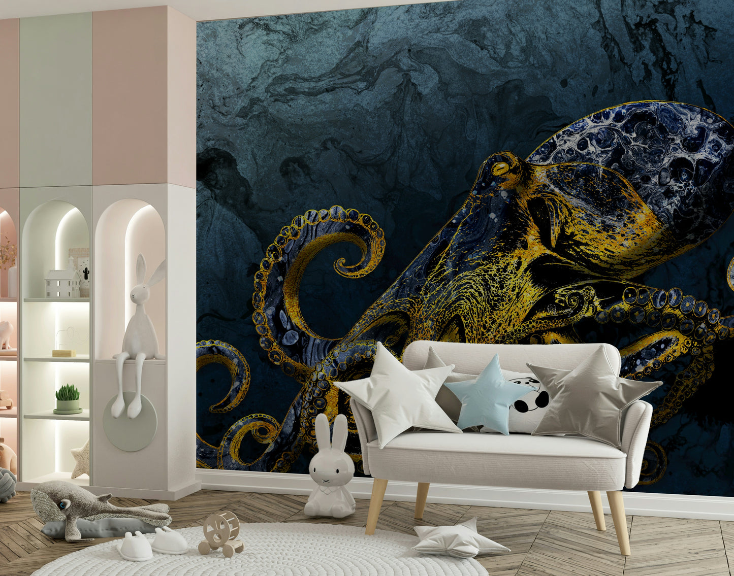 Octopus Majesty Wall Mural