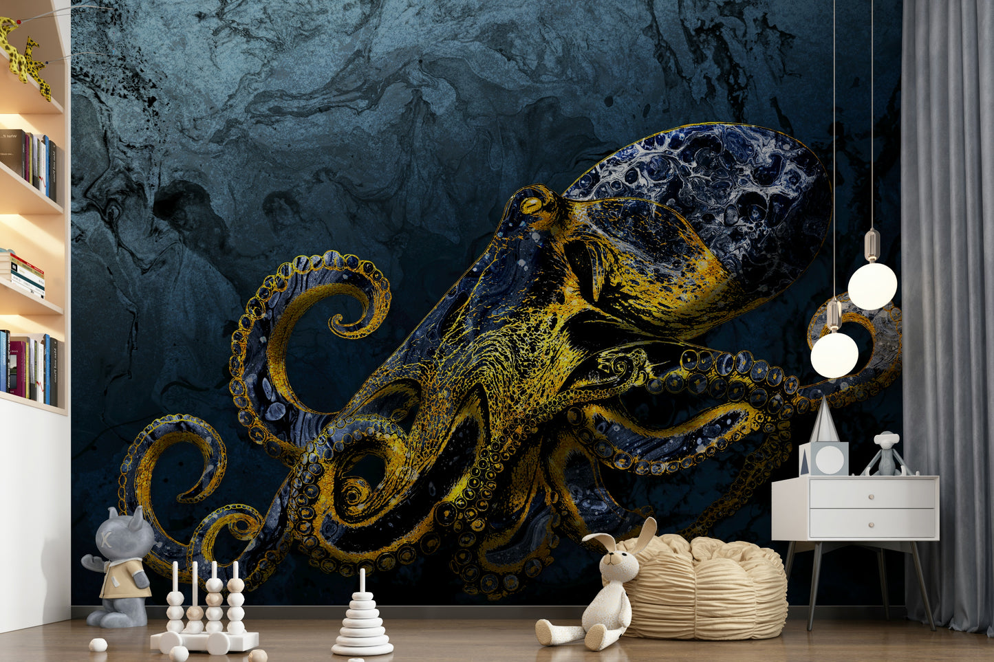 Octopus Majesty Wall Mural