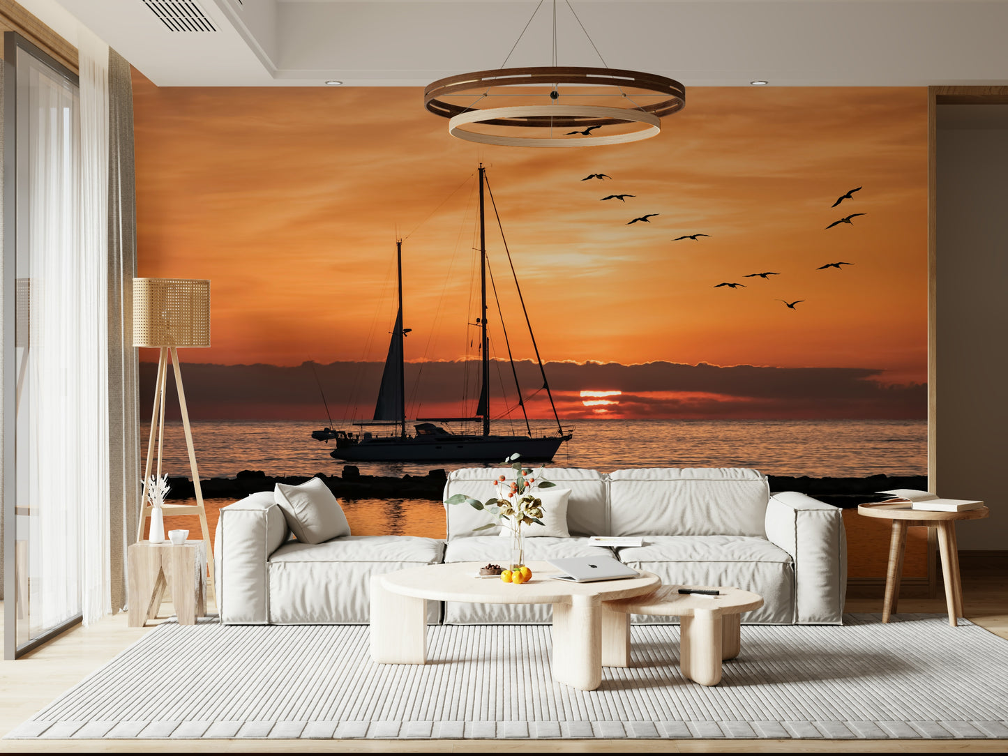 Golden Horizon Wall Mural