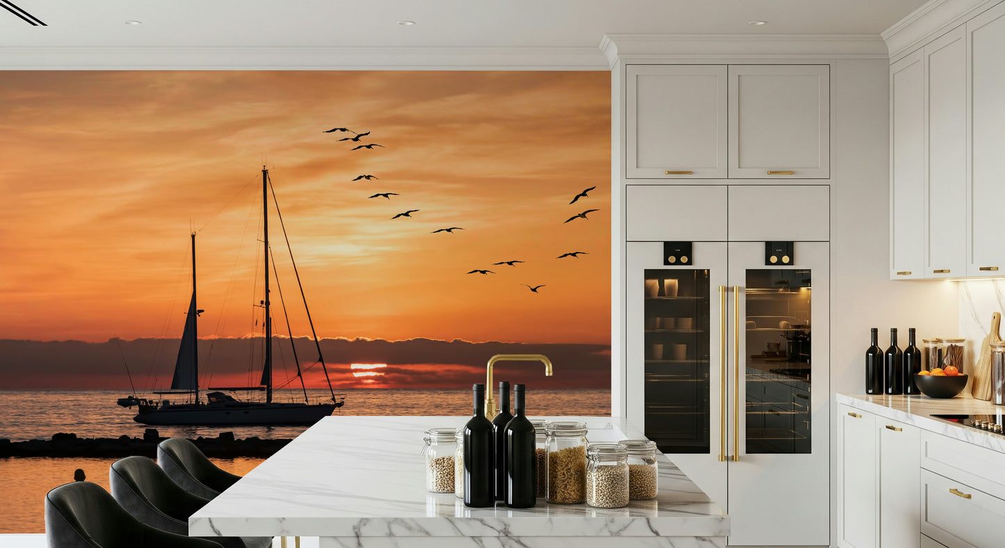 Golden Horizon Wall Mural