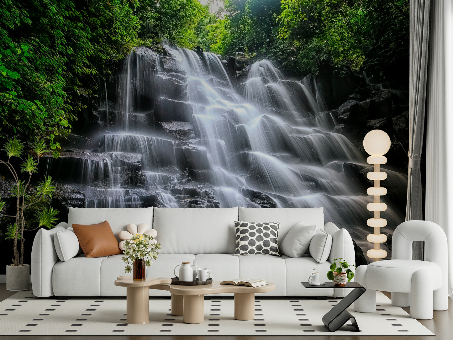 Cascading Serenity Wall Mural