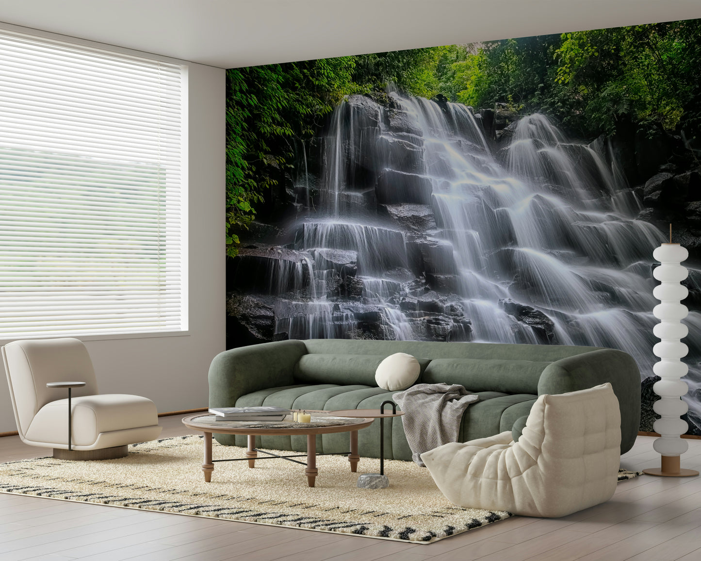 Cascading Serenity Wall Mural