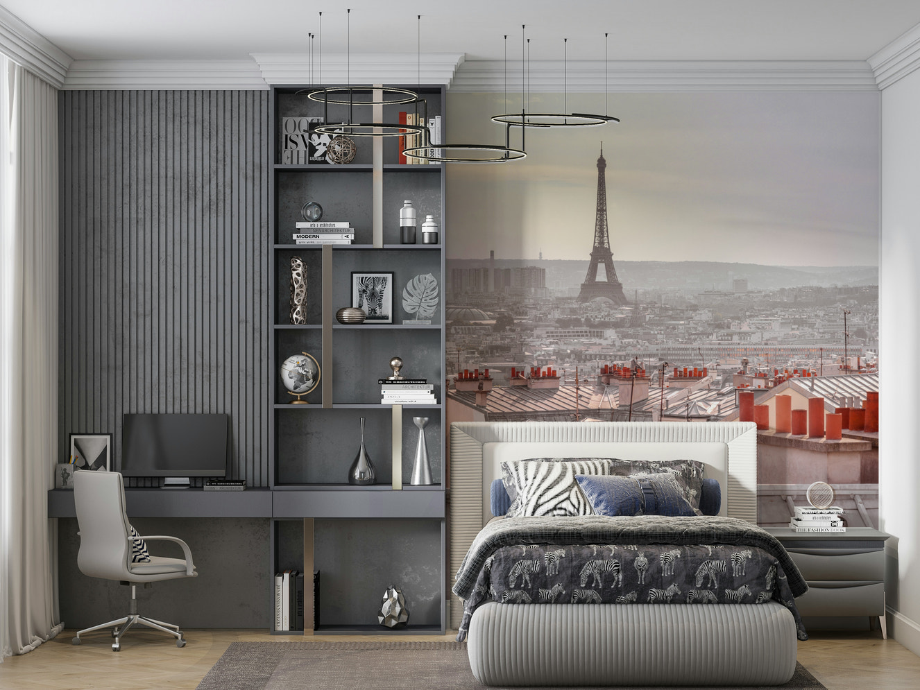 Parisian Rooftops Wall Mural