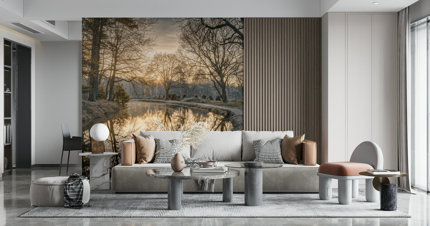 Canal Sunrise Wall Mural