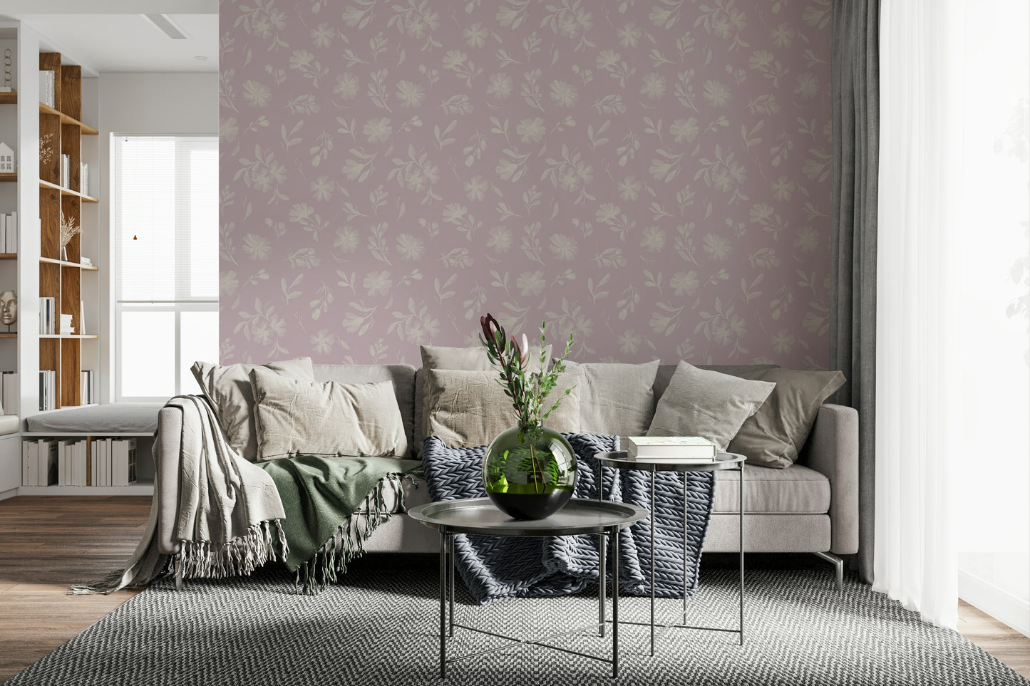 Pink Whisper Florals Wallpaper⁠