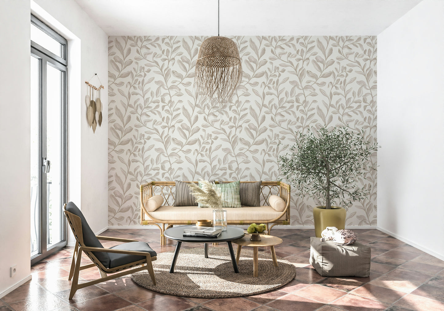 Watercolor Leaves Wallpaper⁠