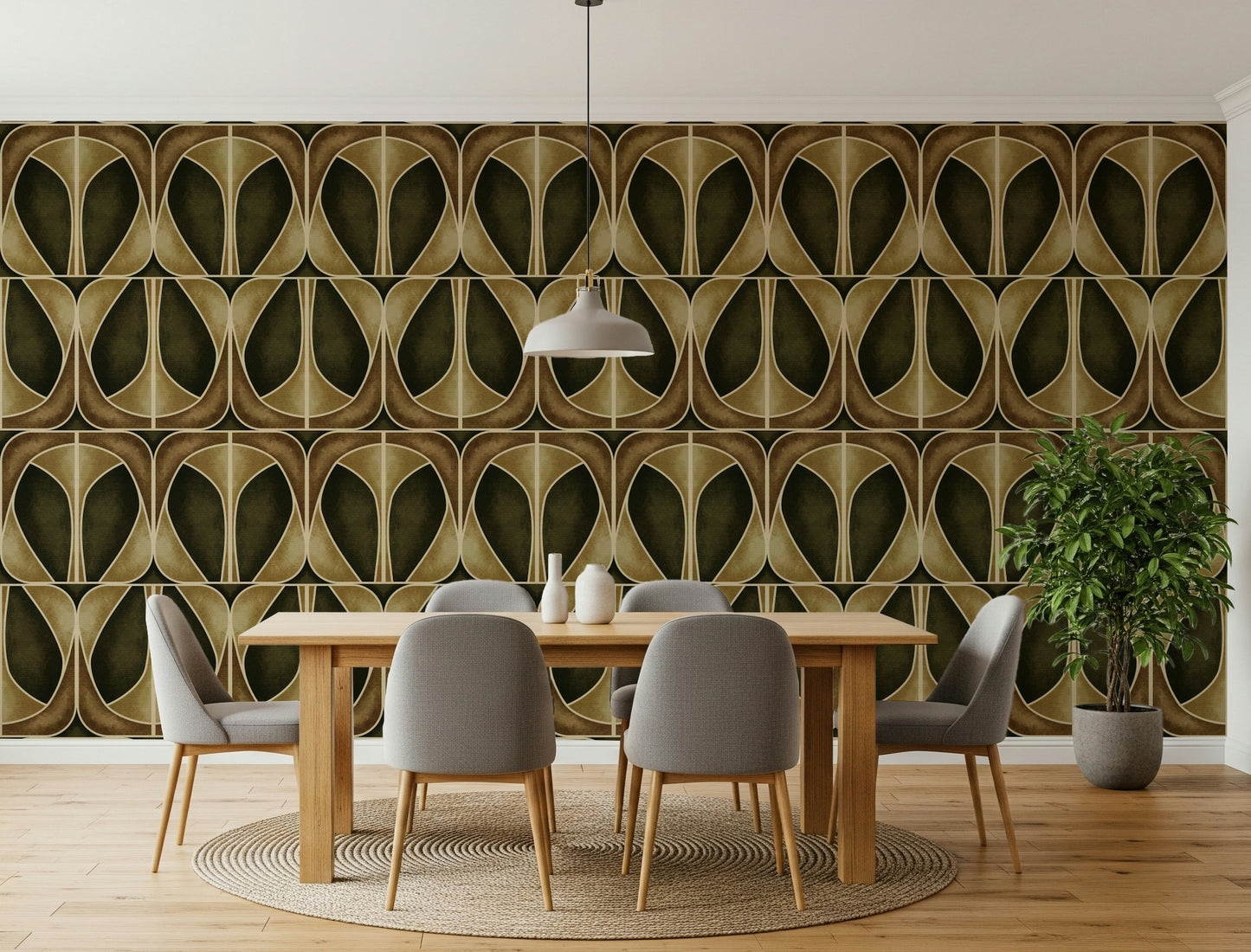 Softy Dèco Geometries -  Gold Chic Wallpaper⁠