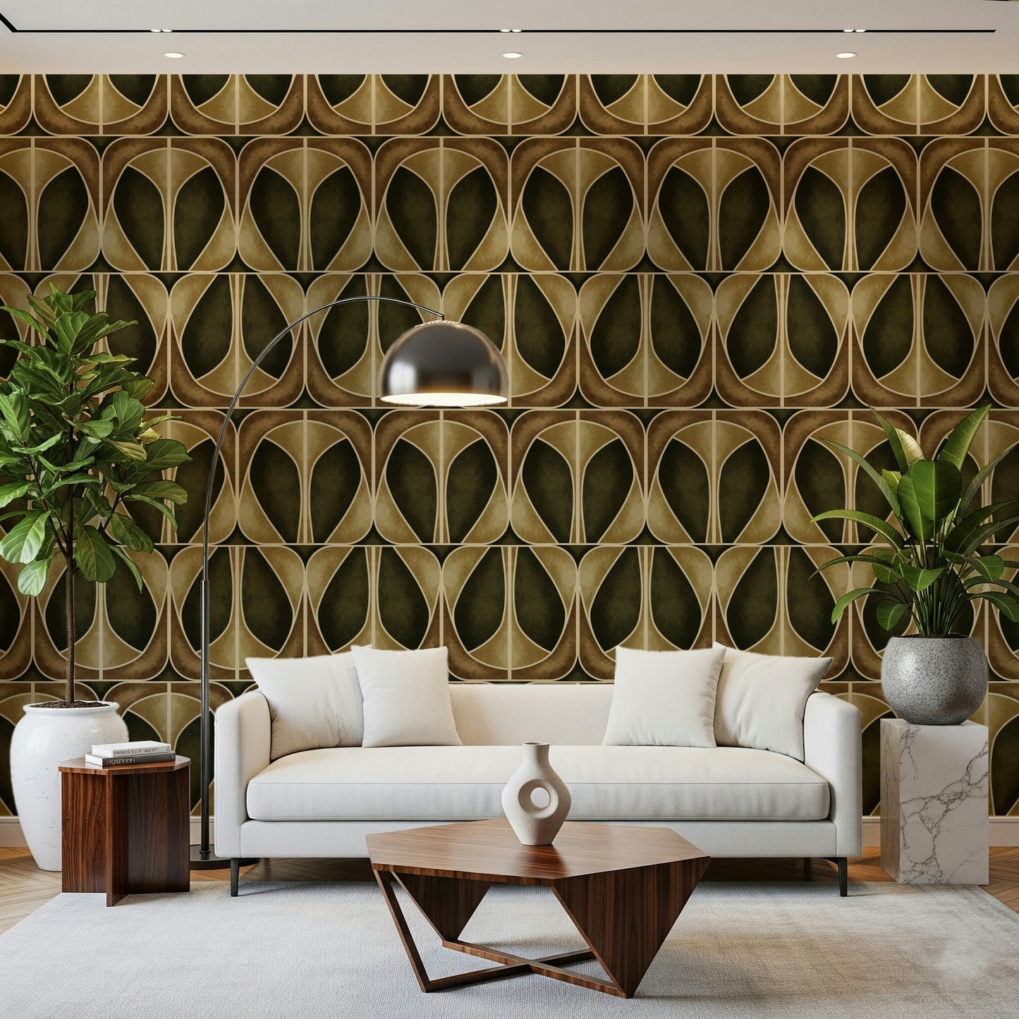 Softy Dèco Geometries -  Gold Chic Wallpaper⁠