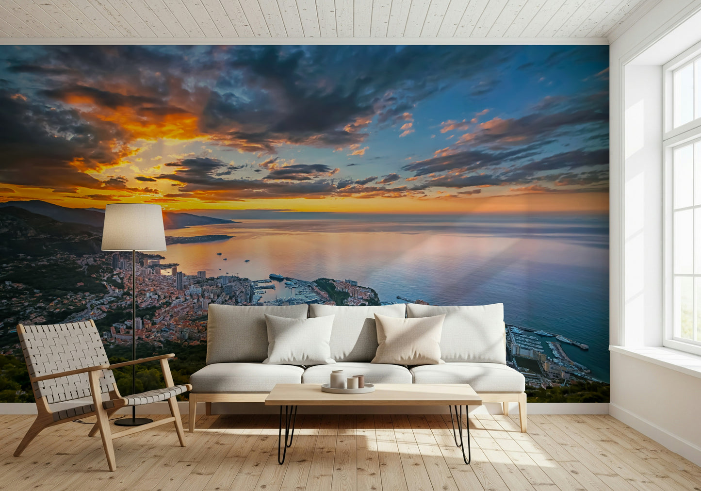 Monaco at Dawn Wall Mural