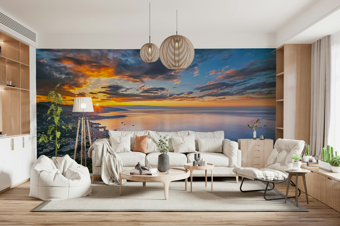 Monaco at Dawn Wall Mural
