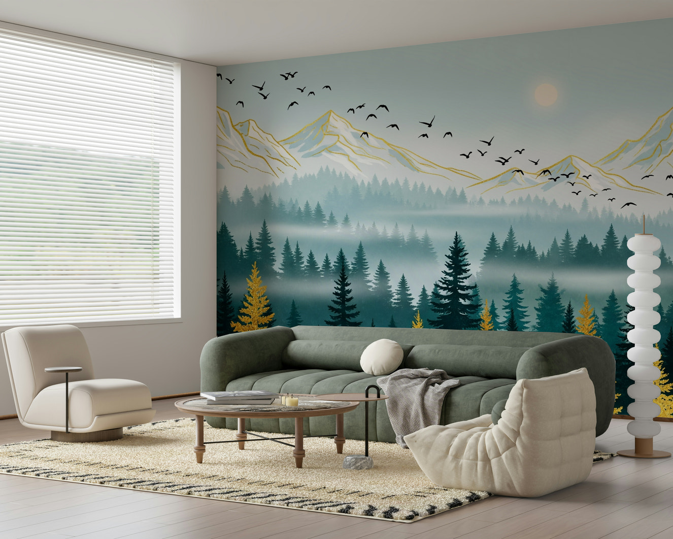 Emerald Forest Wall Mural