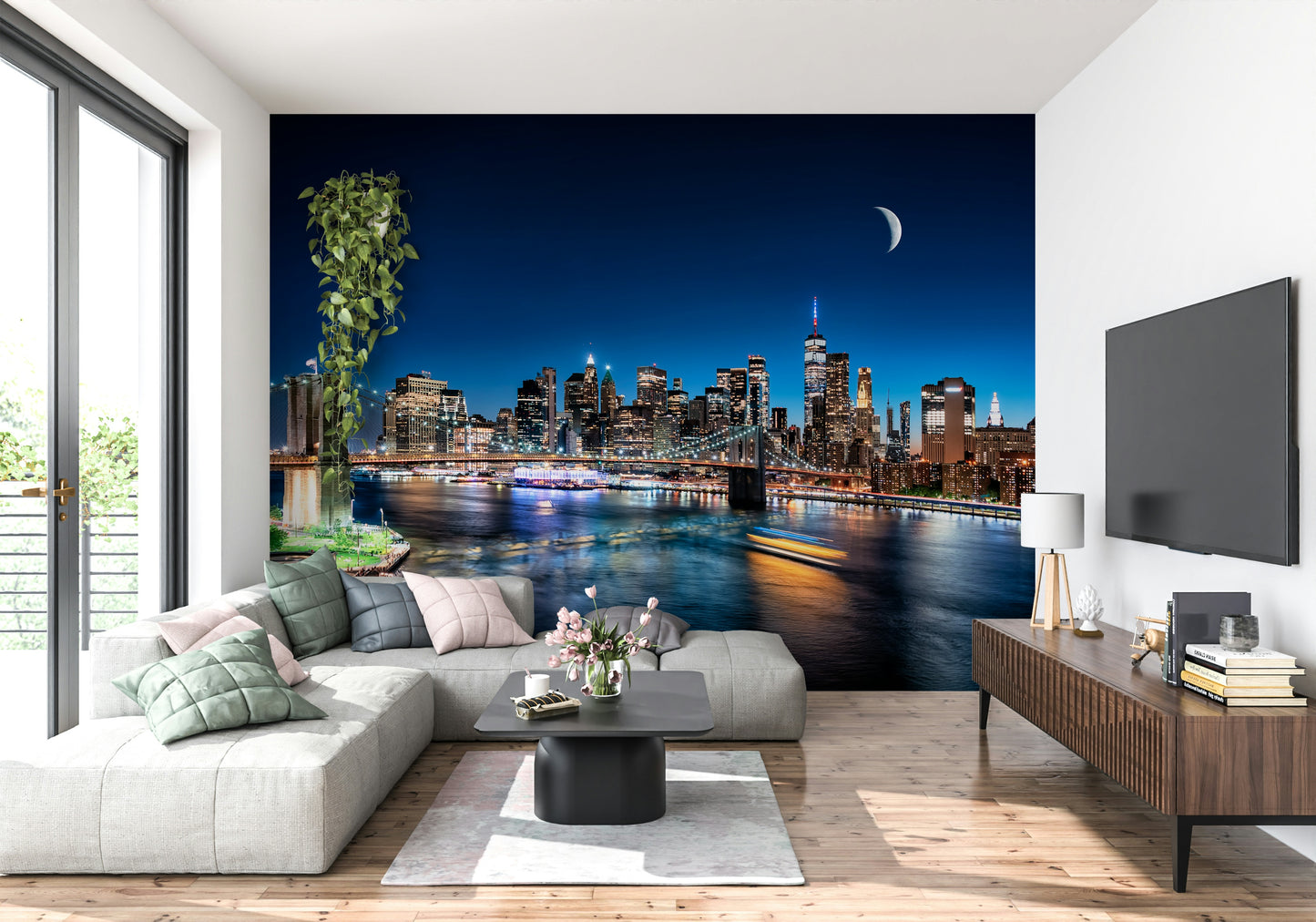NYC by Night Wall Mural