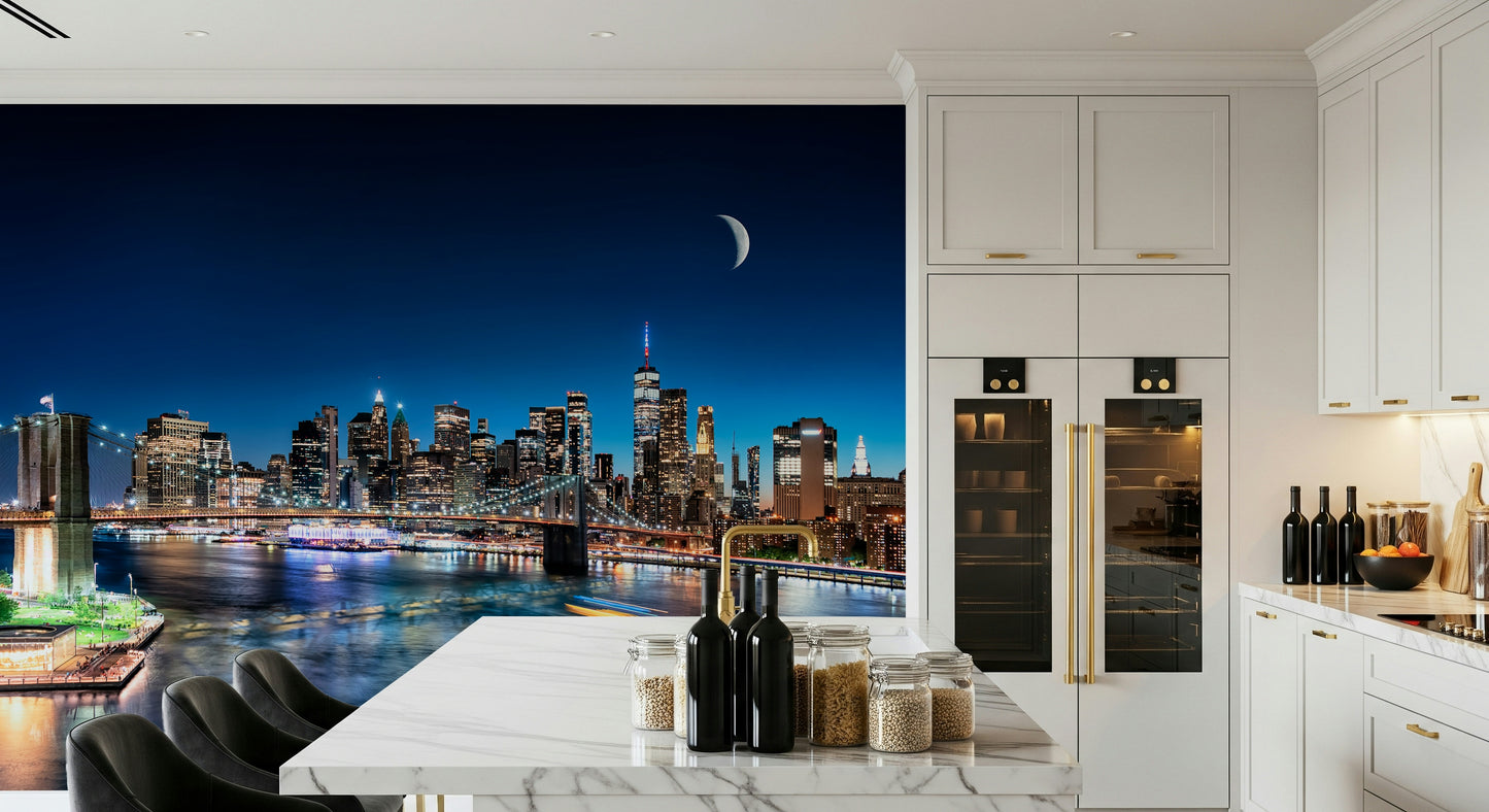 NYC by Night Wall Mural