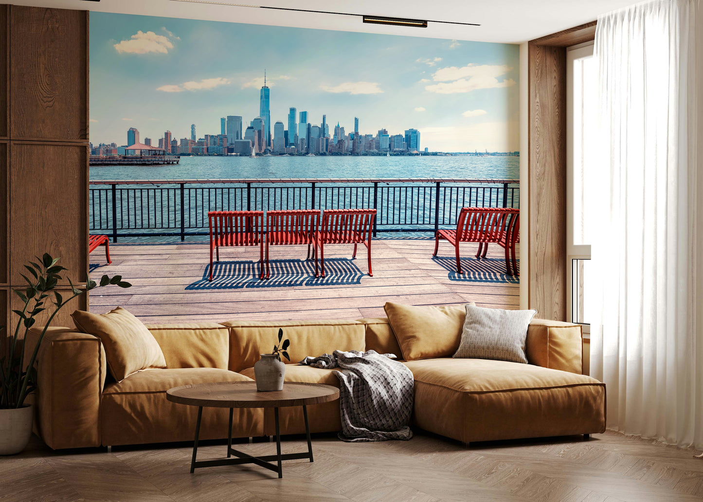 City Skyline View Wall Mural