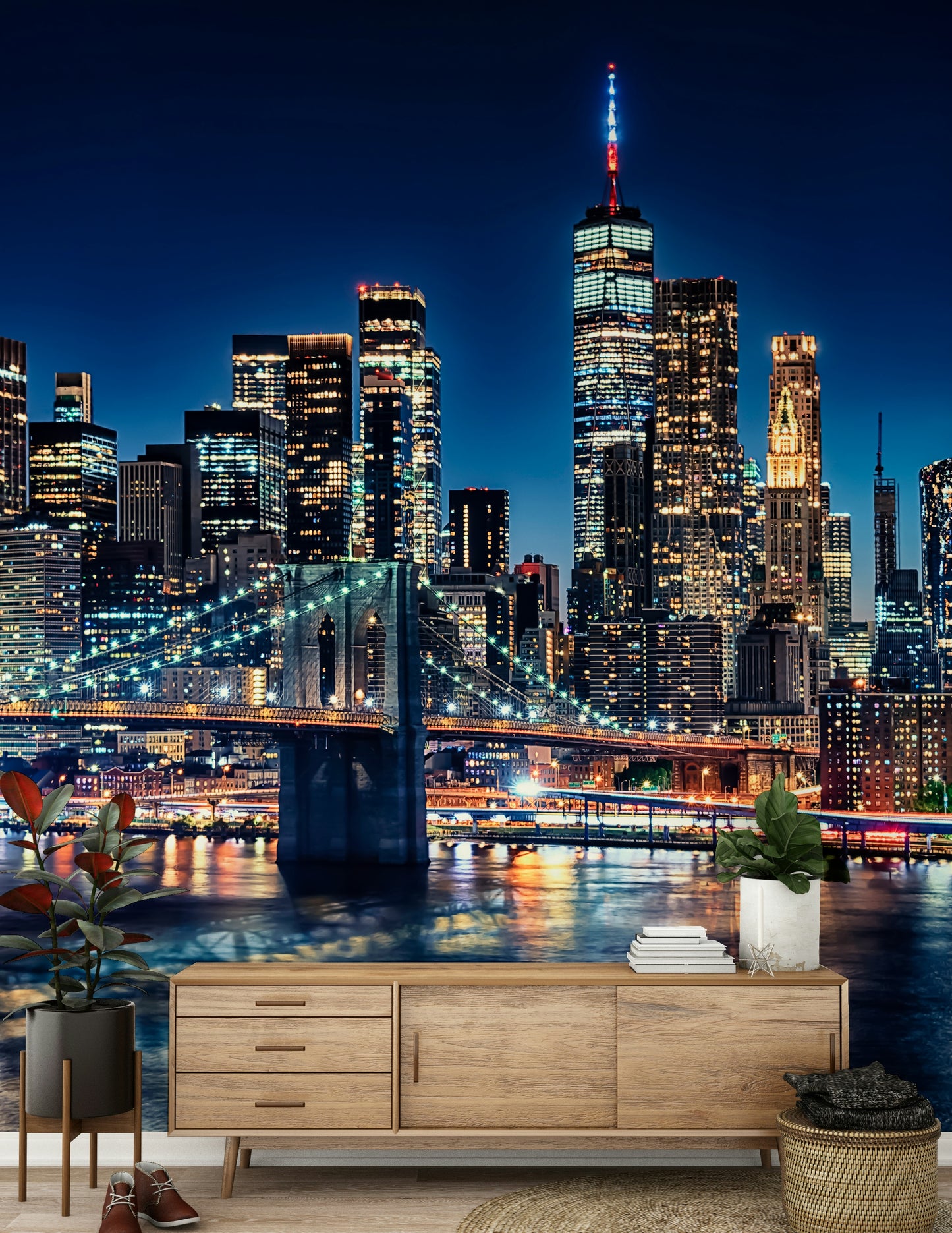 NYC Night Lights Wall Mural
