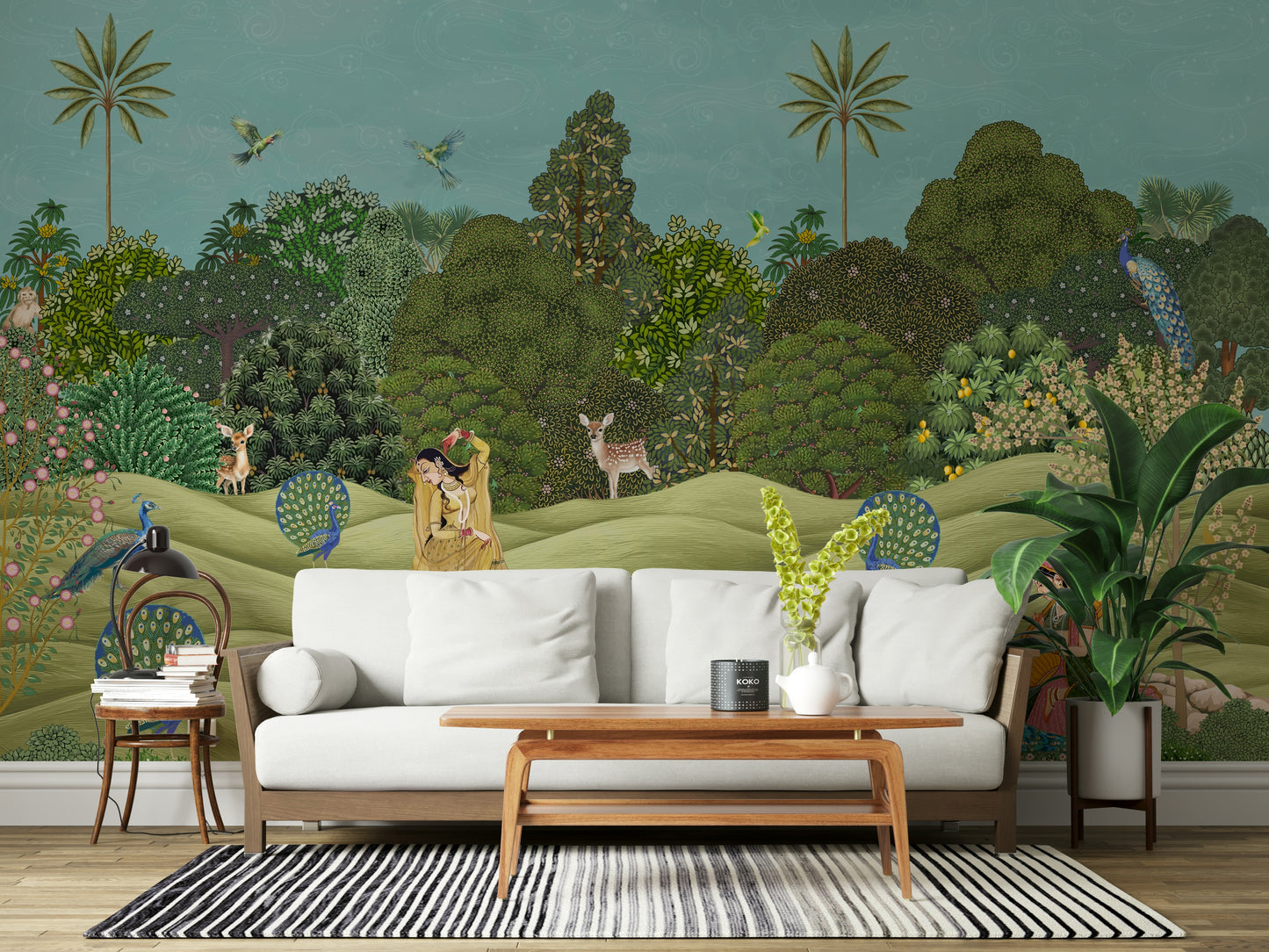 Pichwai Palms   Wall Mural