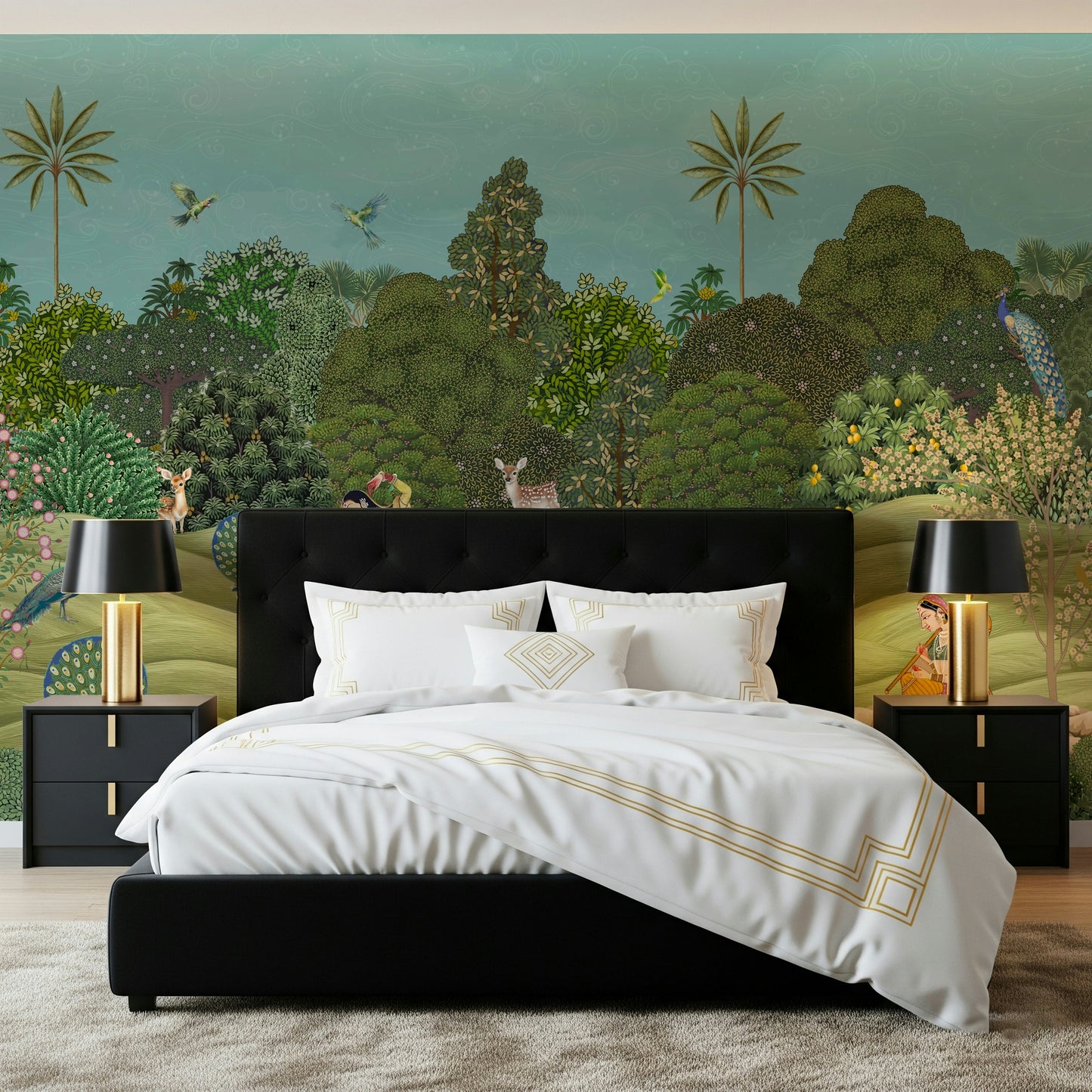 Pichwai Palms   Wall Mural