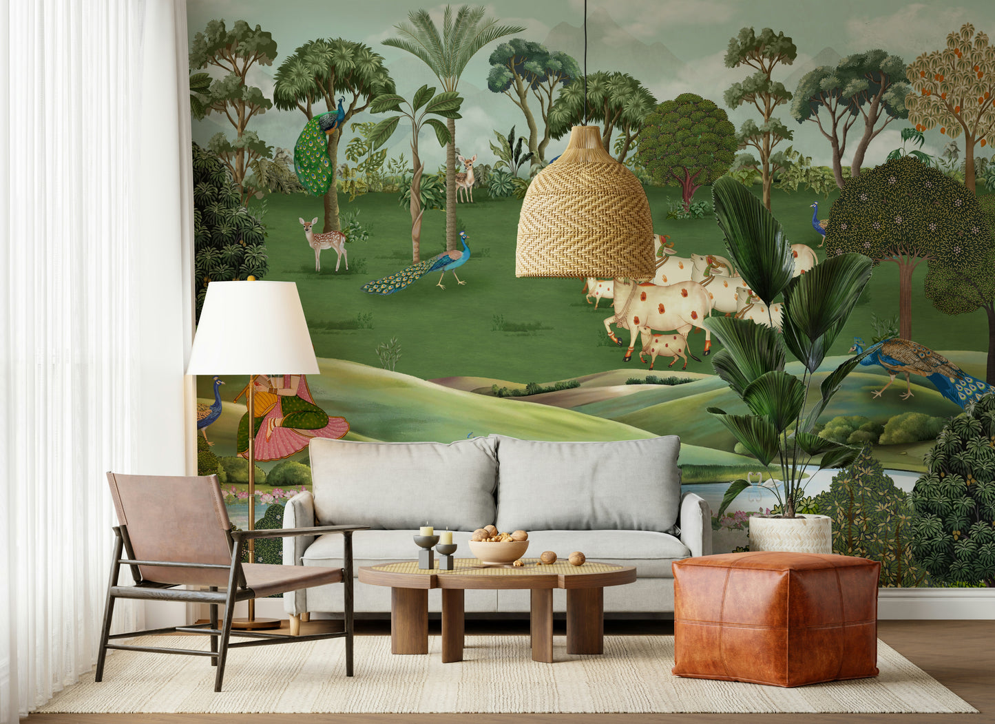 Pichwai Pastures Wall Mural