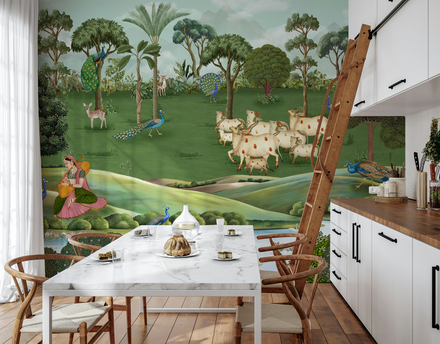 Pichwai Pastures Wall Mural