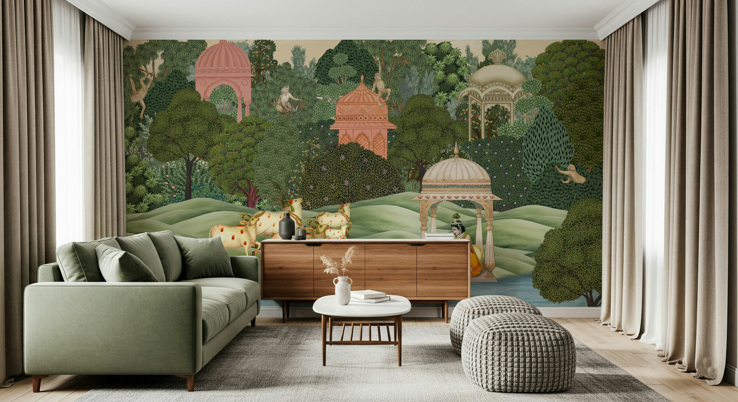 Krishna’s Sanctuary Wall Mural