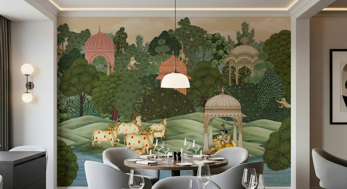 Krishna’s Sanctuary Wall Mural