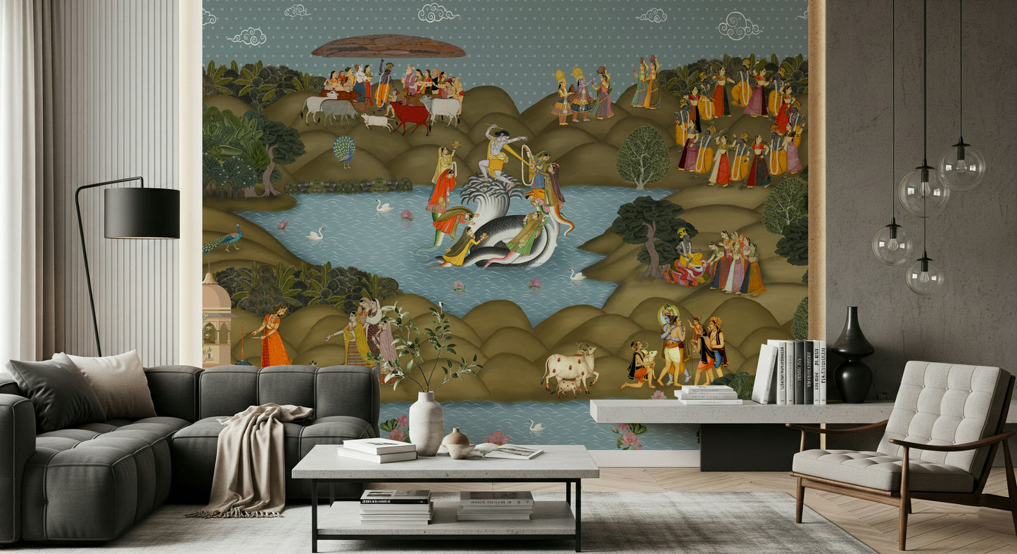 Kaliya Mardan Saga Wall Mural