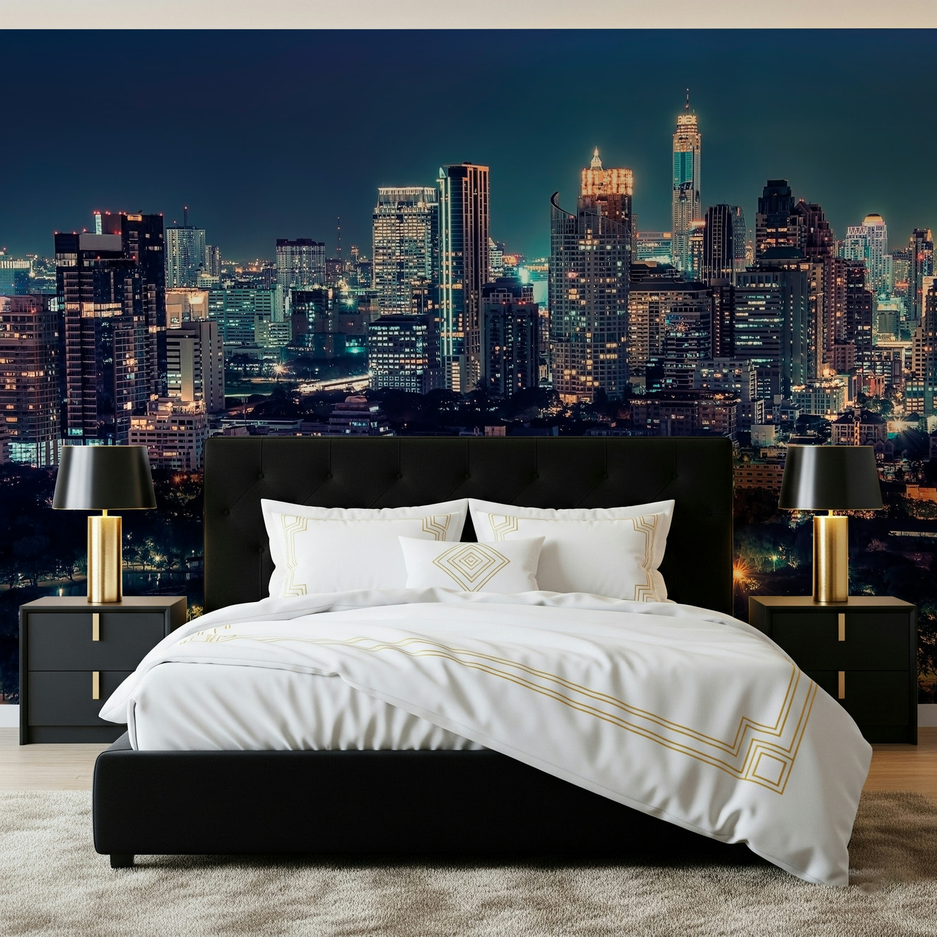 Nightfall Metropolis Wall Mural